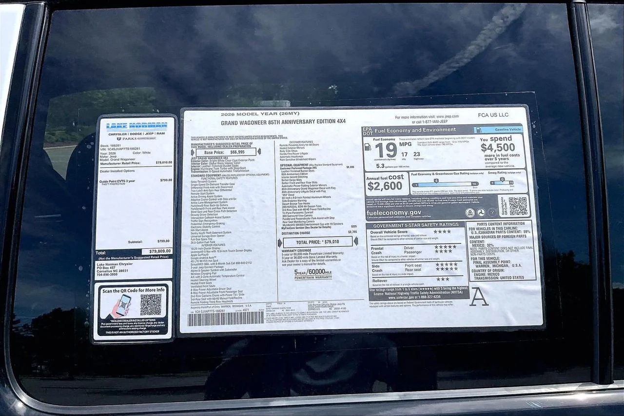 New 2026 Bright White Clear-Coat Exterior Paint Jeep  image 41