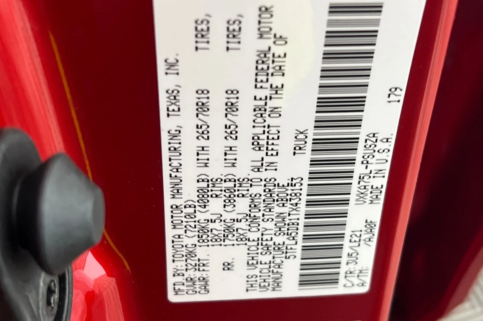 New 2026 Supersonic Red <sup>1</sup> Toyota  SR5 image 20