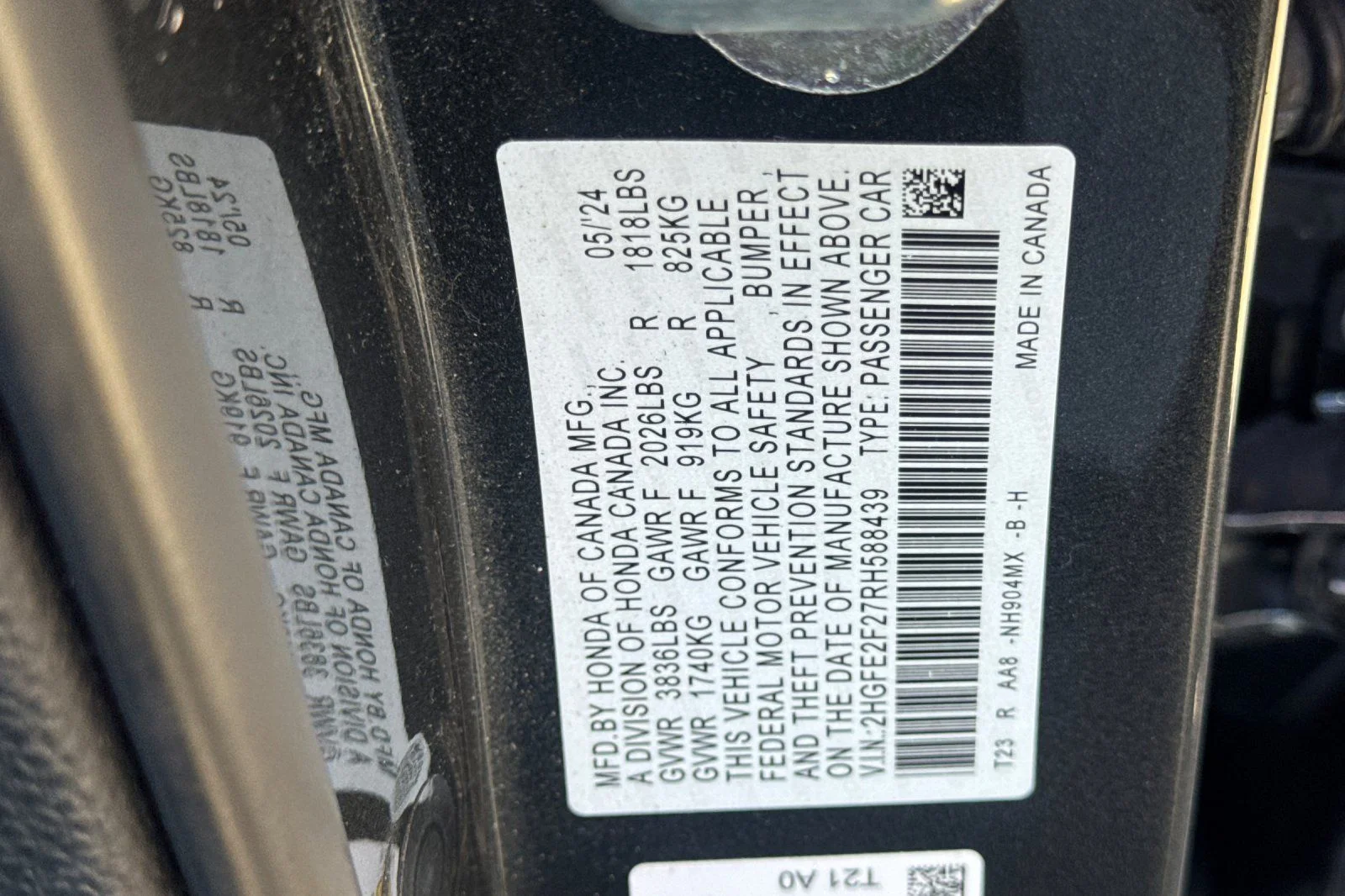 Certified Used 2024 Meteorite Gray Metallic Honda LX image 32