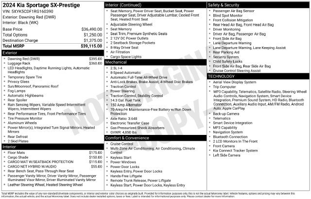 Used 2024 Red Kia SX-Prestige image 14