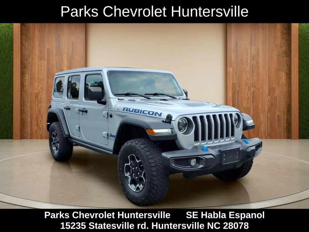 Certified Used 2023 Silver Jeep Rubicon 4xe image 1