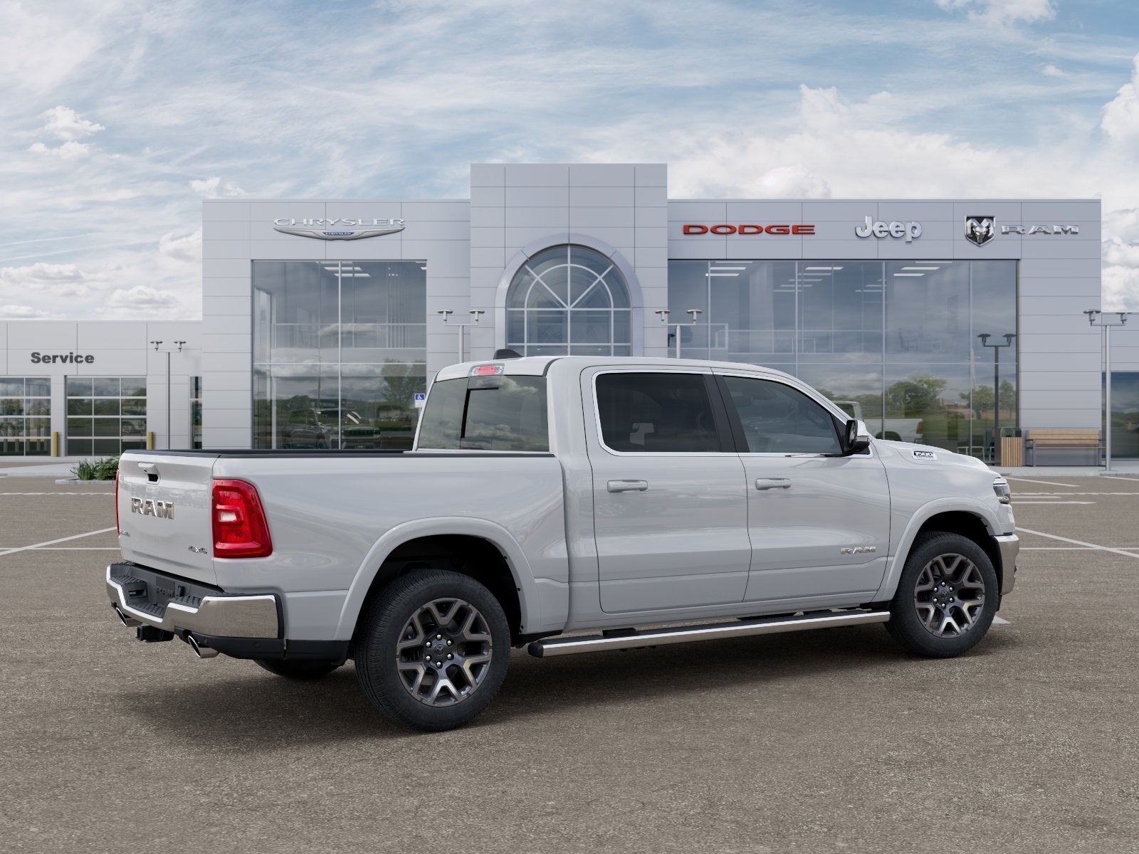 New 2026 Bright White Clear-Coat Exterior Paint RAM Laramie image 4