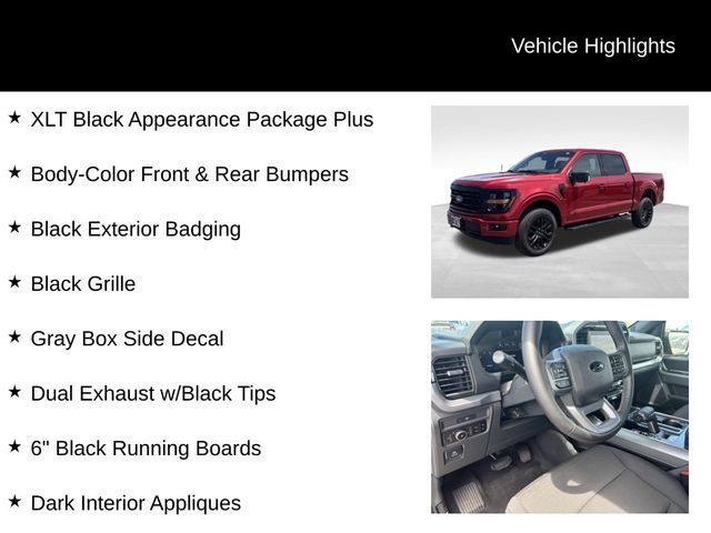 New 2025 Rapid Red Metallic Tinted Clearcoat Ford XLT image 8