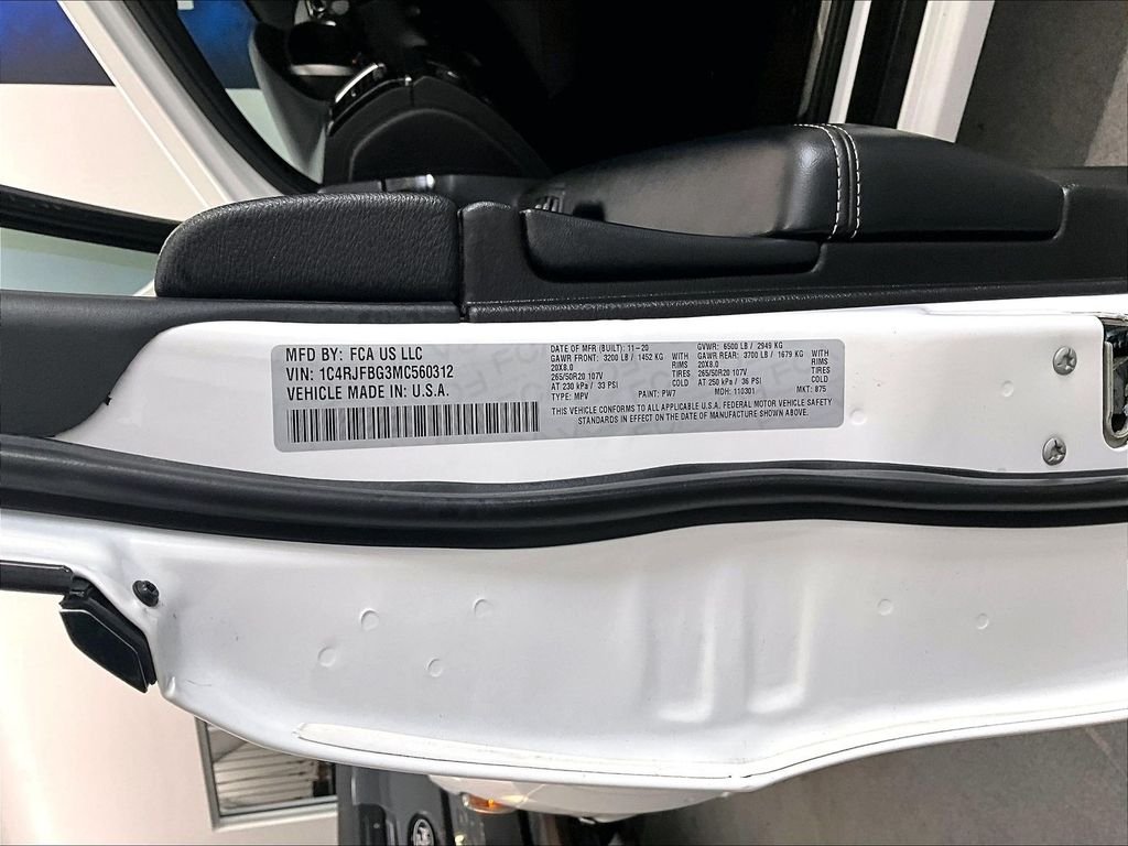 Used 2021 Bright White Clearcoat Jeep Limited image 33