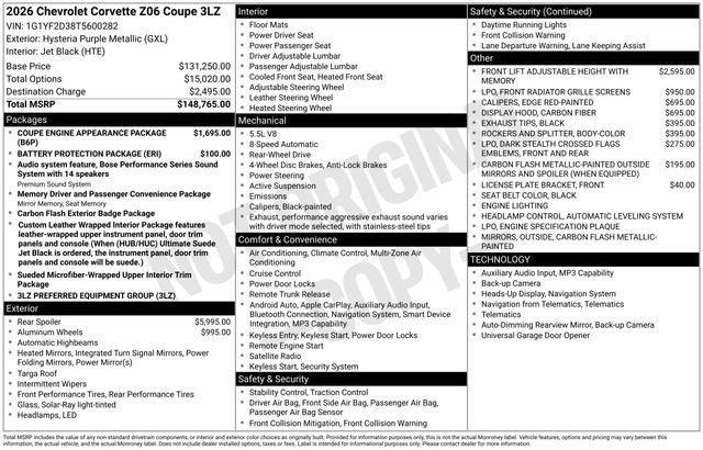 2026 Chevrolet Corvette 3LZ - Photo 30