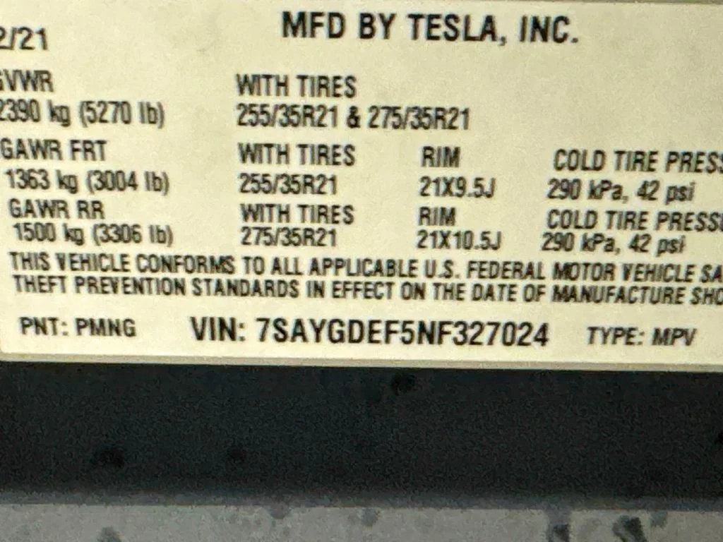 Used 2022 Gray Tesla Performance image 29