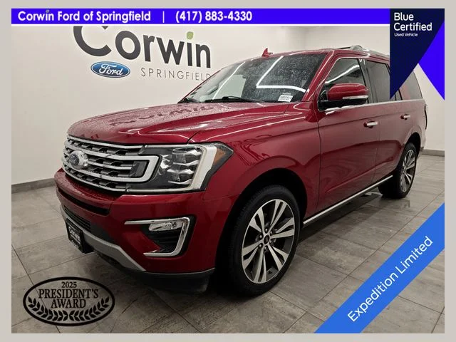 Certified Used 2021 Rapid Red Metallic Tinted Clearcoat Ford Limited image 1