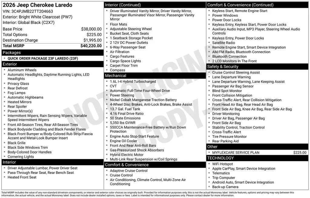 New 2026 Bright White Clear-Coat Exterior Paint Jeep Laredo image 7