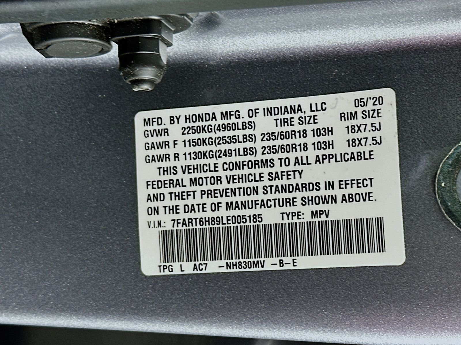Used 2020 Lunar Silver Metallic Honda EX-L image 32
