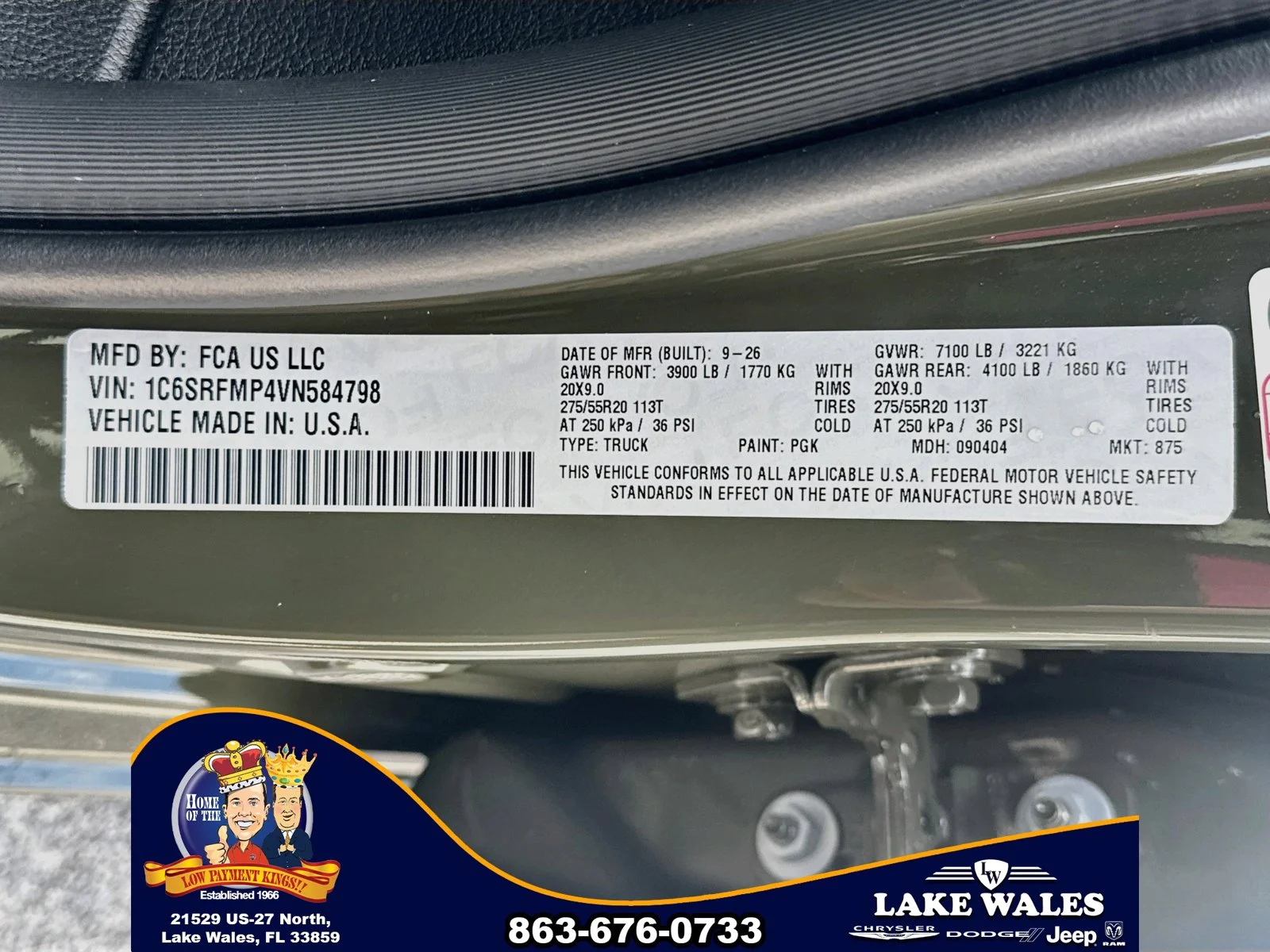 New 2027 Tank Exterior Paint RAM Big Horn/Lone Star image 30