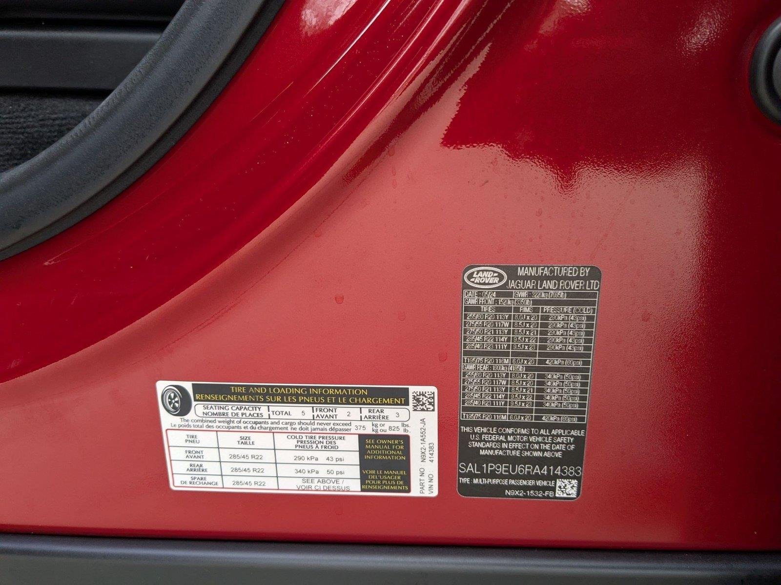 Used 2024 Firenze Red Metallic Land Rover SE image 37