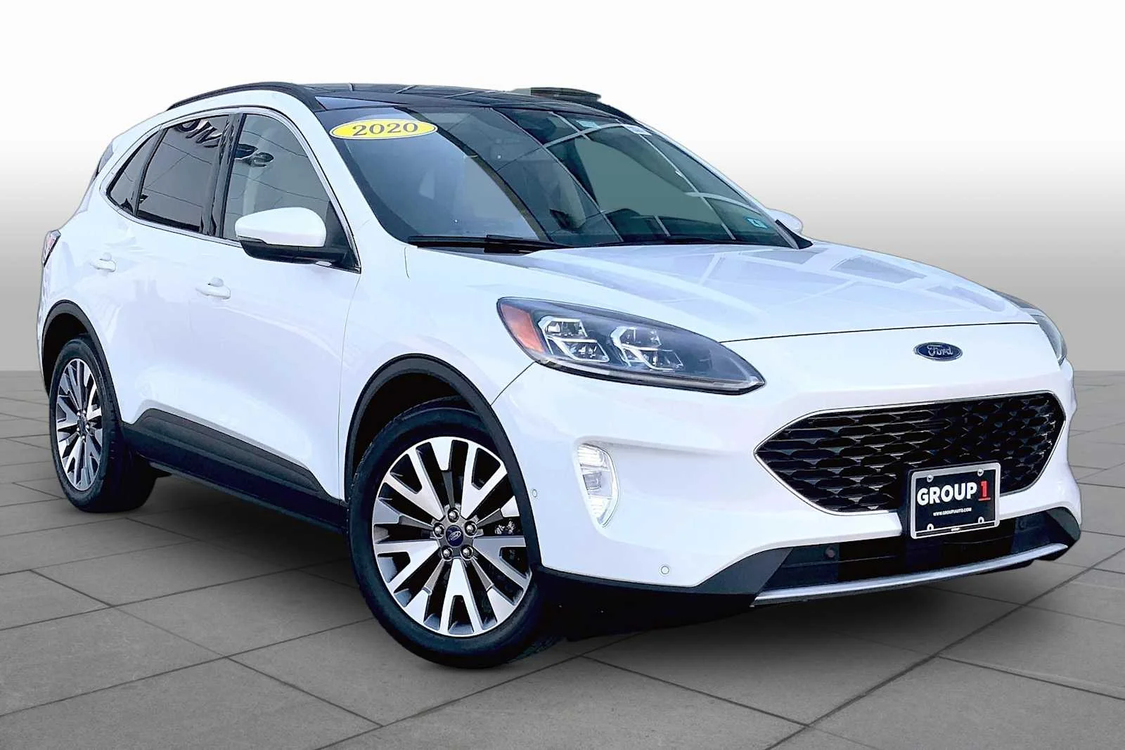 Used 2020 Star White Metallic Tri-Coat Ford Titanium Hybrid image 3