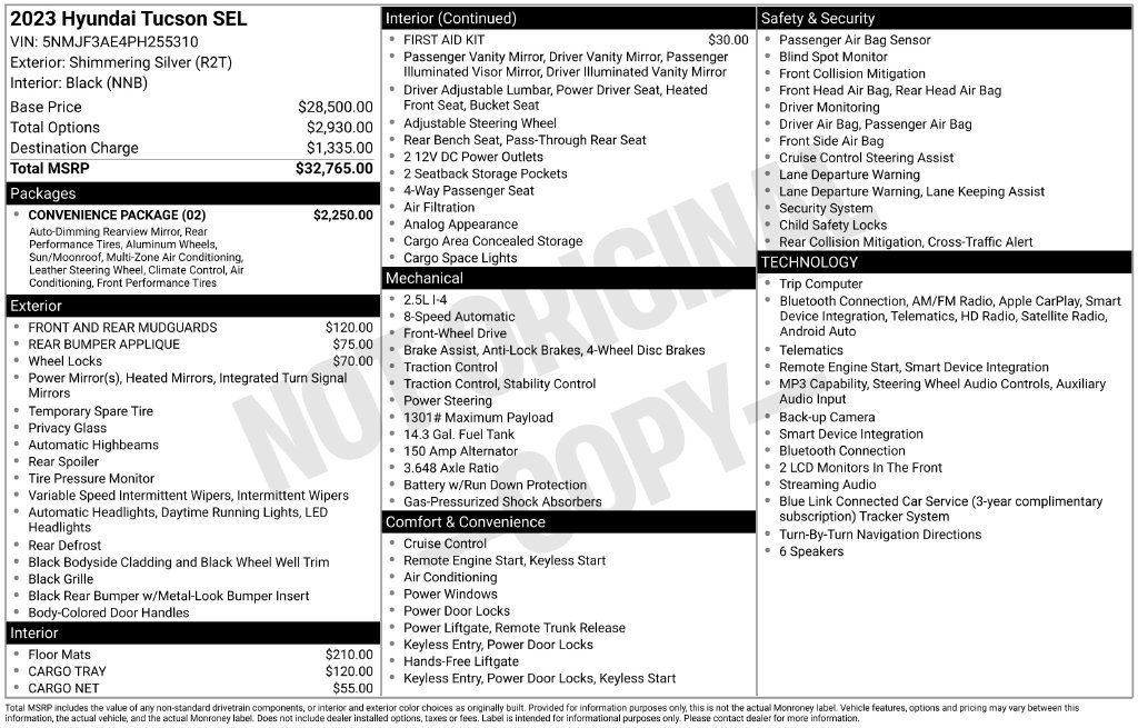 Certified Used 2023 Silver Hyundai SEL image 3