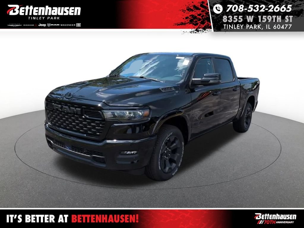 New 2026 Diamond Black Crystal Pearl-Coat Exterior Paint RAM Big Horn image 1