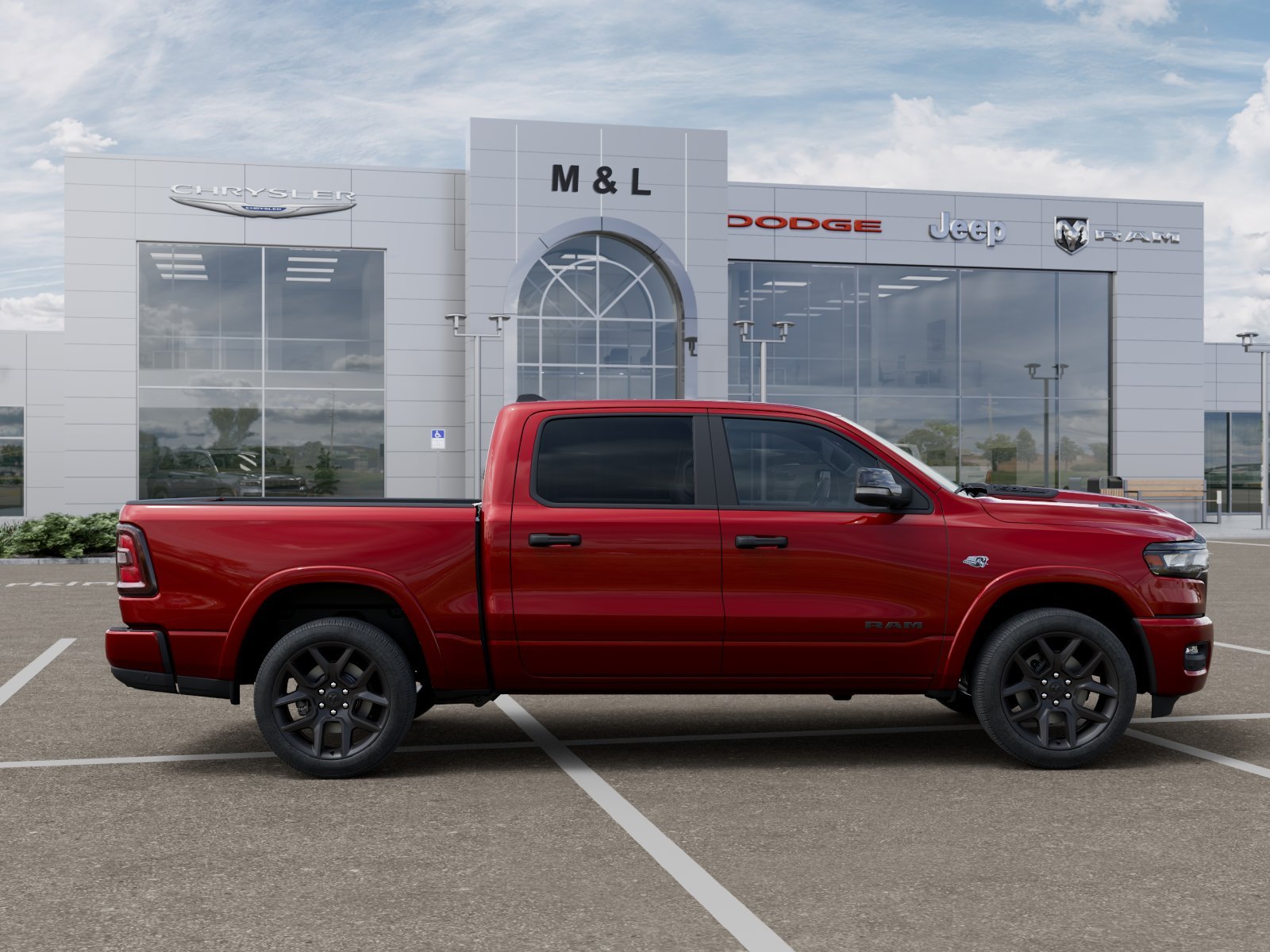 New 2026 Molten Red Pearl-Coat Exterior Paint RAM Laramie image 47