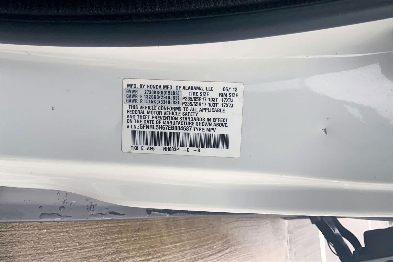 Used 2014 White Diamond Pearl Honda EX-L image 26