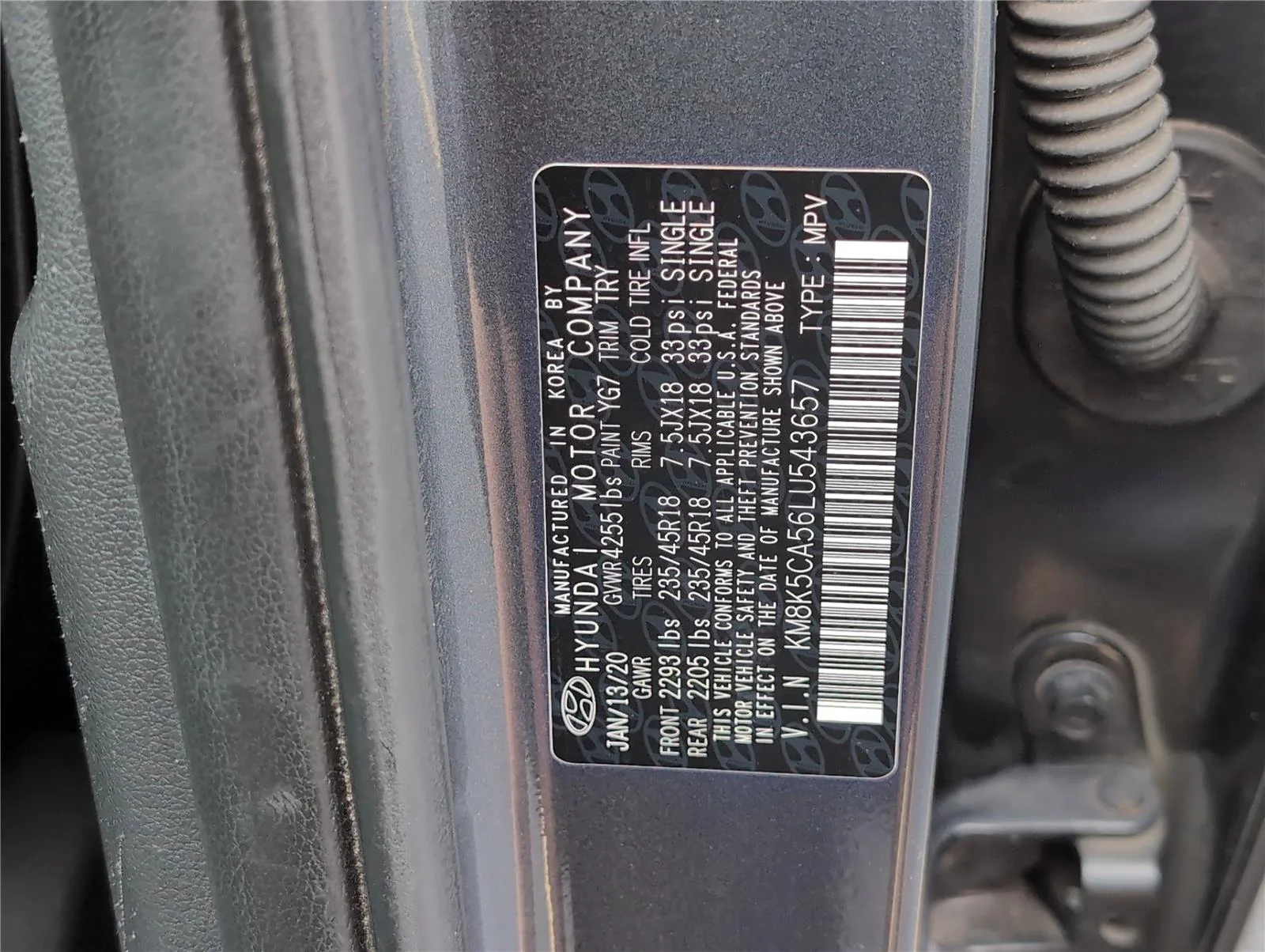 Used 2020 Thunder Gray Hyundai Ultimate image 10