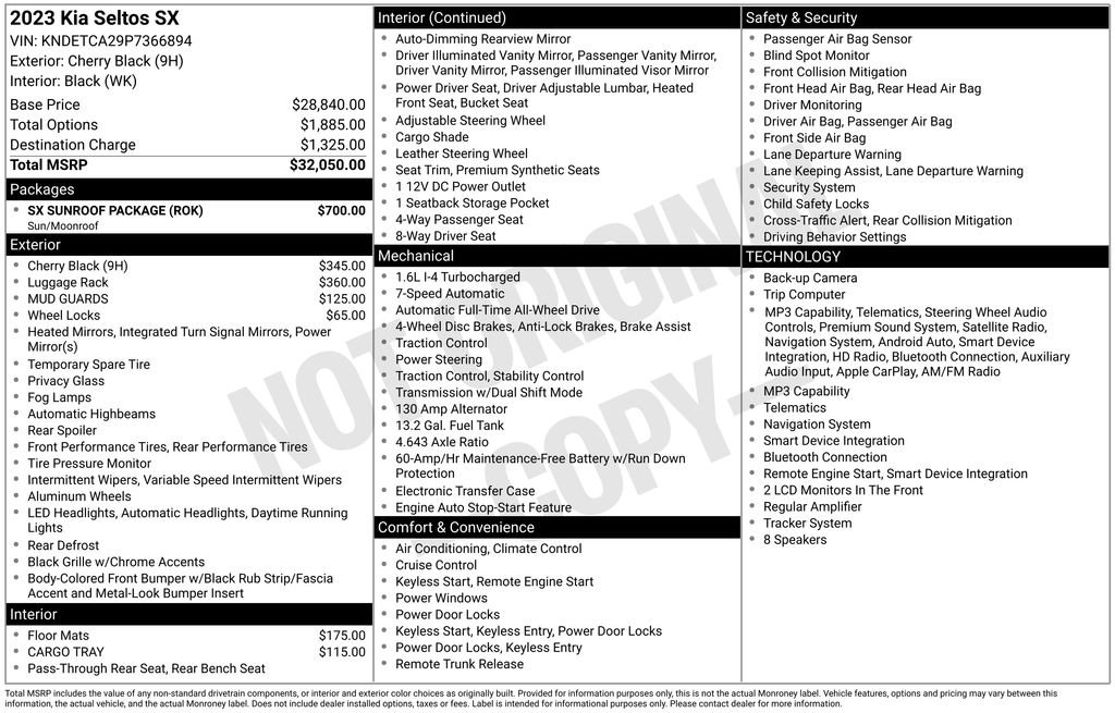 Used 2023 Black Kia SX image 2