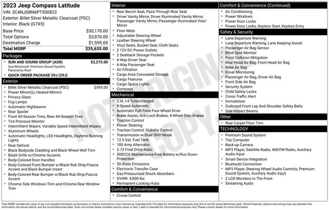 Used 2023 Silver Jeep Latitude image 45