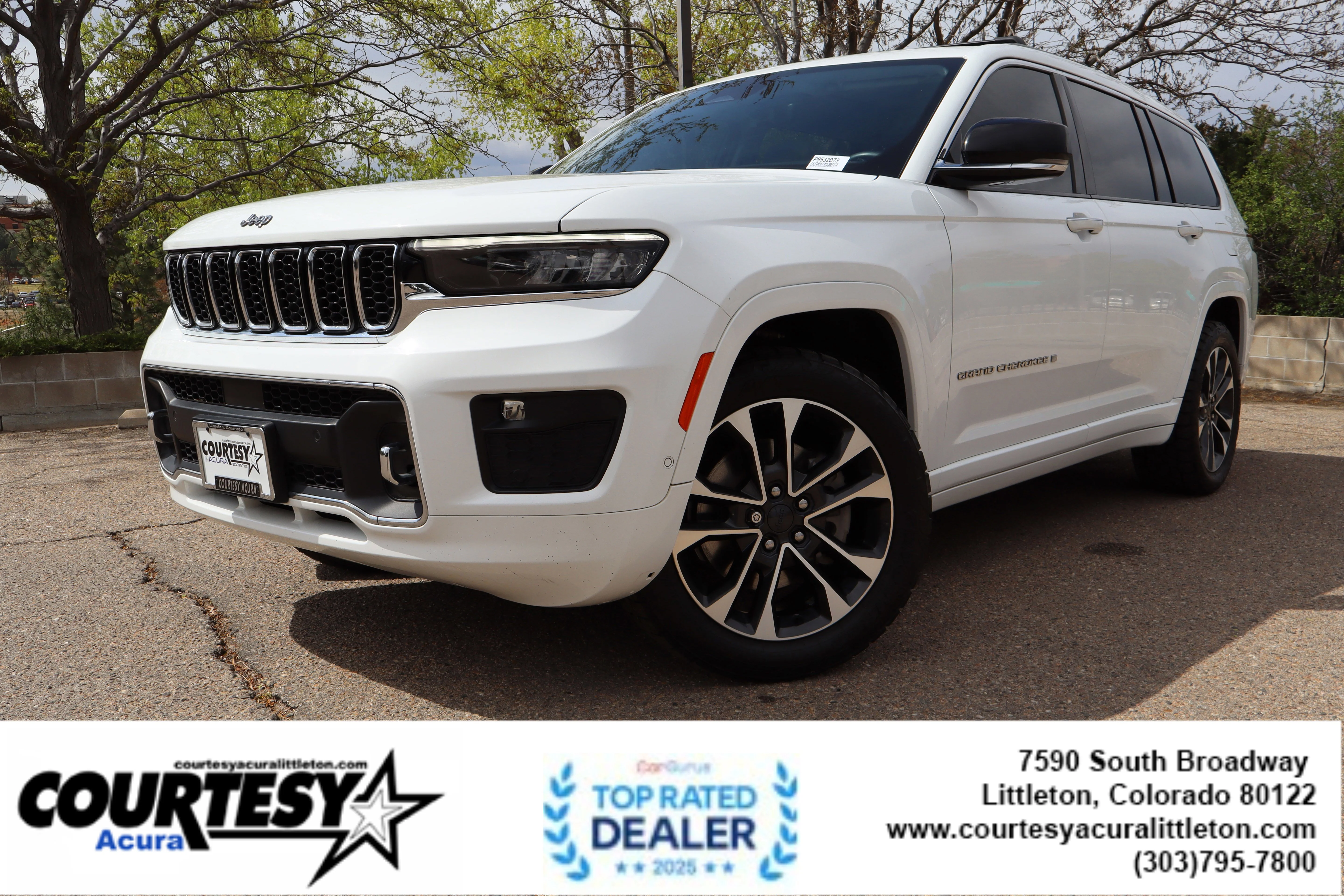 Used 2022 Bright White Clearcoat Jeep Overland image 1