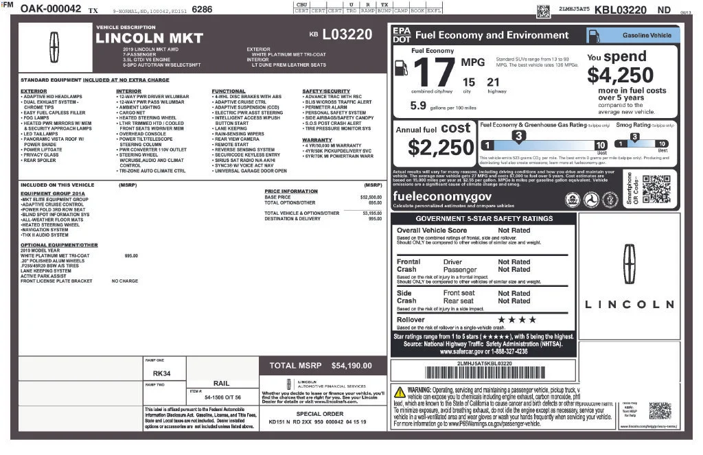 Used 2019 White Lincoln Standard image 43