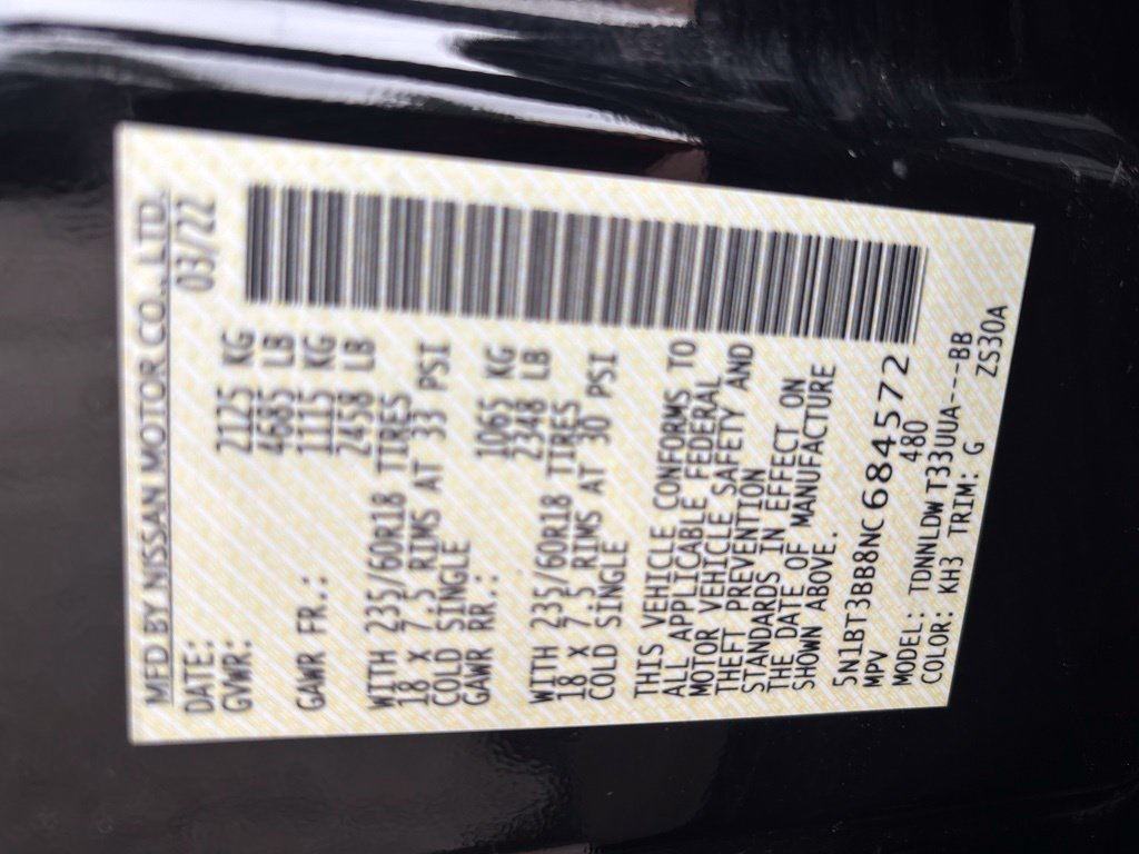 Used 2022 Black Nissan SV image 10