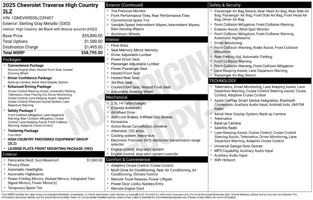 Used 2025 Sterling Gray Metallic Chevrolet High Country image 44