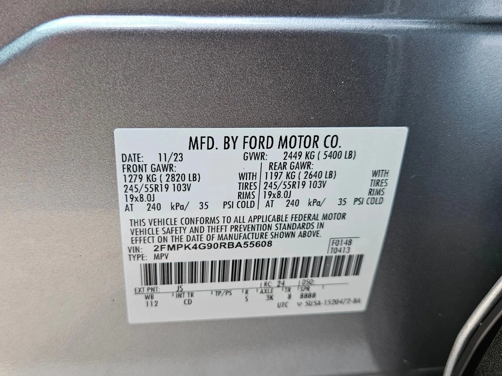 Used 2024 Iconic Silver Metallic Ford SE image 24