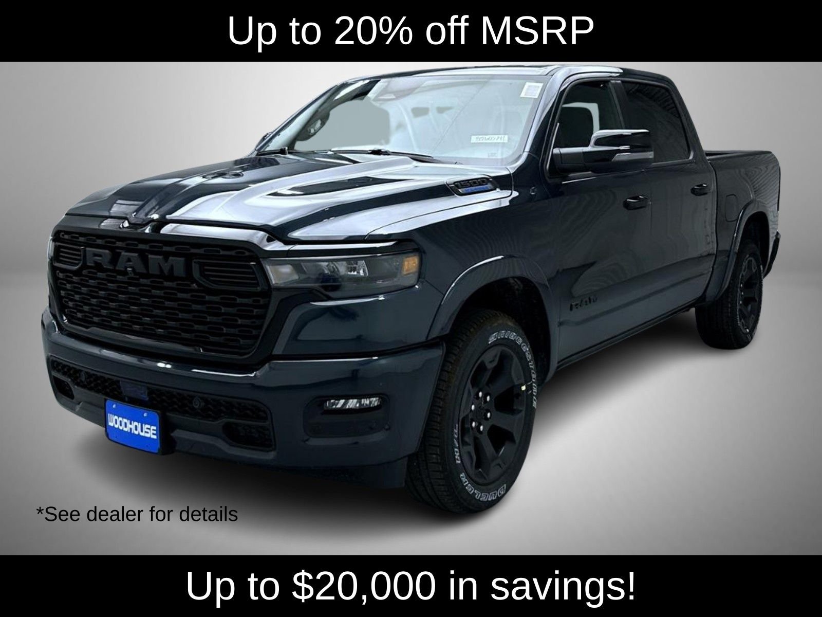 New 2026 Forged Blue Metallic Exterior Paint RAM Big Horn/Lone Star image 1