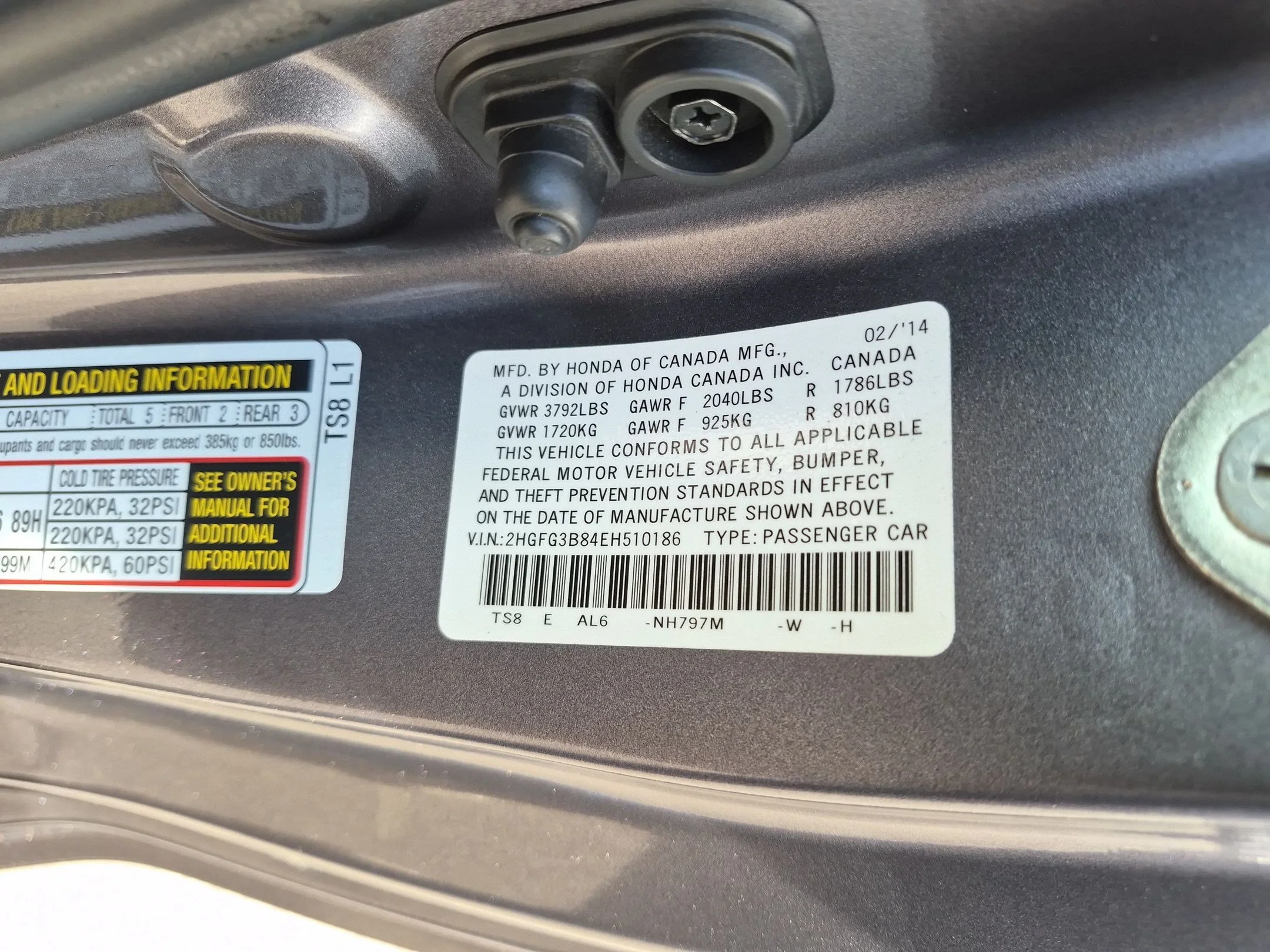 Used 2014 Modern Steel Metallic Honda EX image 33