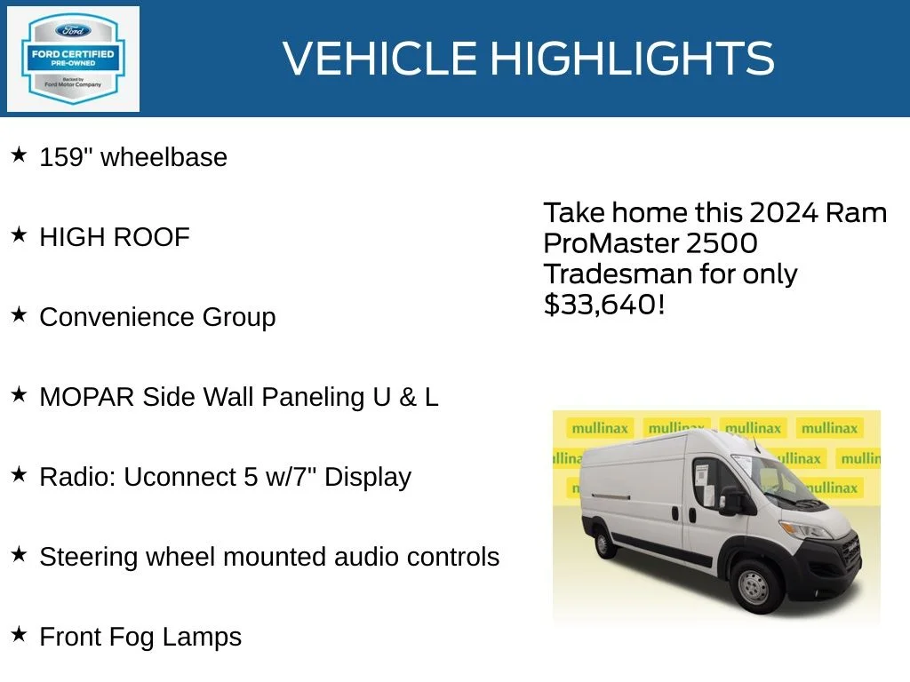 Certified Used 2024 White Ram High Roof image 23