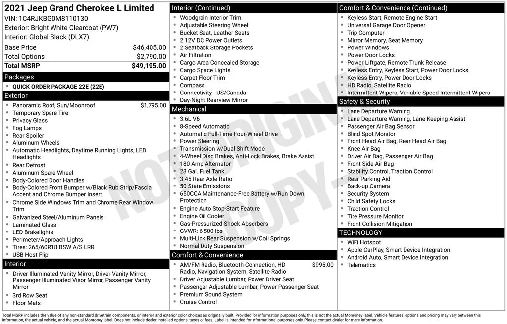 Used 2021 White Jeep Limited image 17