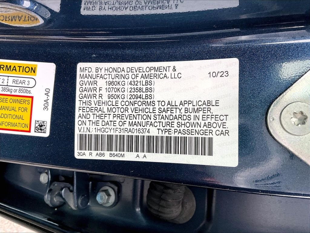 Used 2024 Blue Honda EX image 33