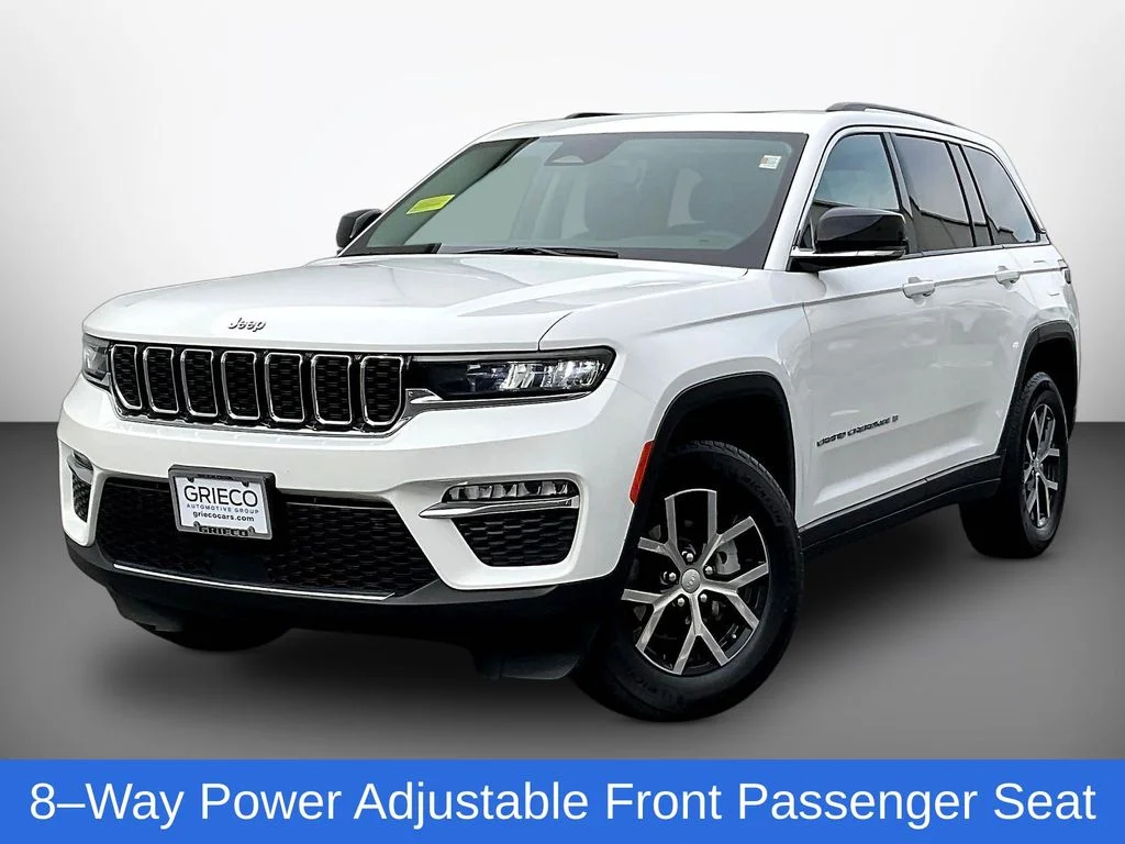 Used 2023 Bright White Clearcoat Jeep Limited image 3