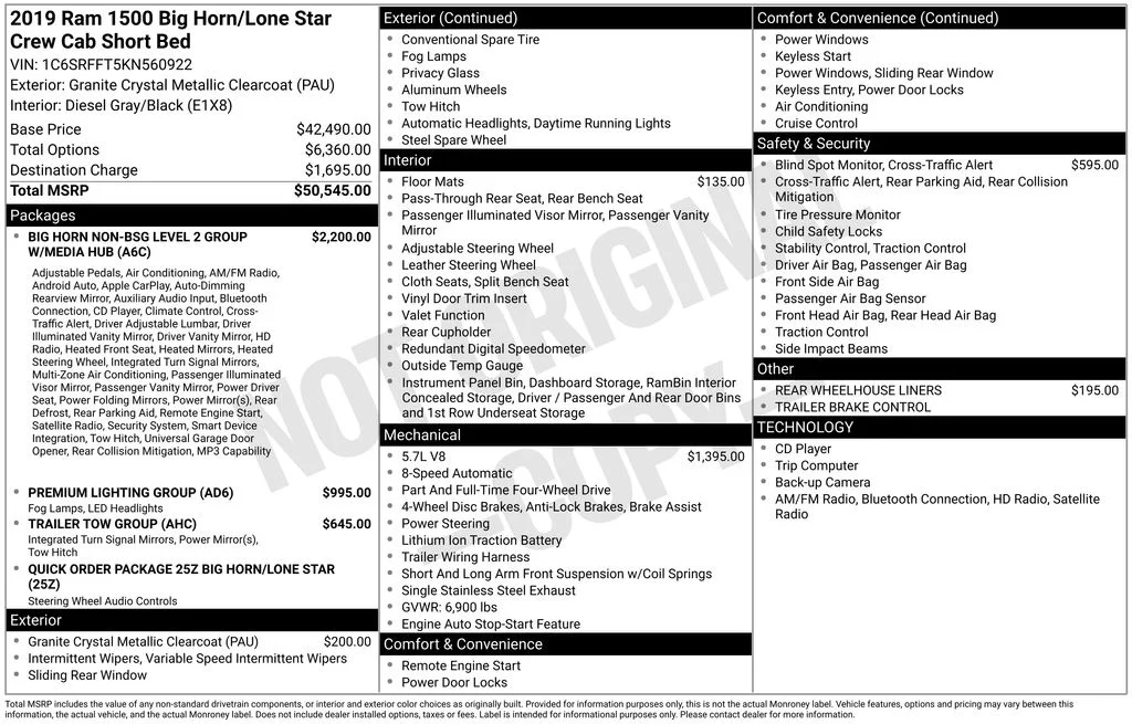 Used 2019 Gray Ram Big Horn/Lone Star image 32