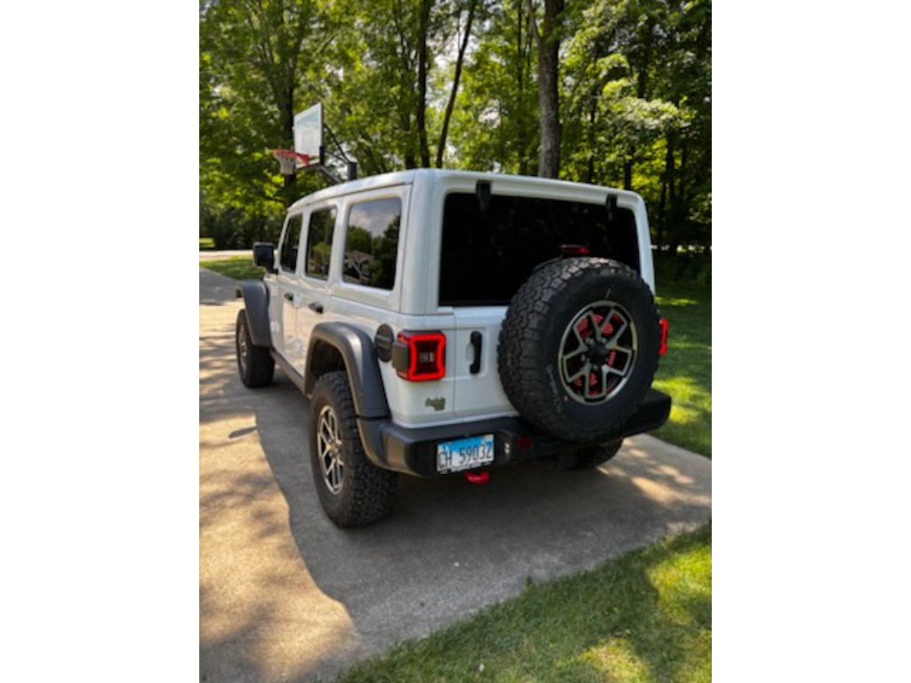 Used 2024 Bright White Clearcoat Jeep Rubicon image 2