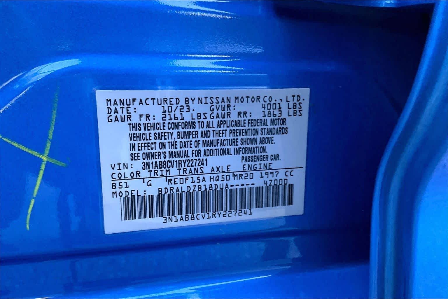 Used 2024 Electric Blue Metallic Nissan SV image 34