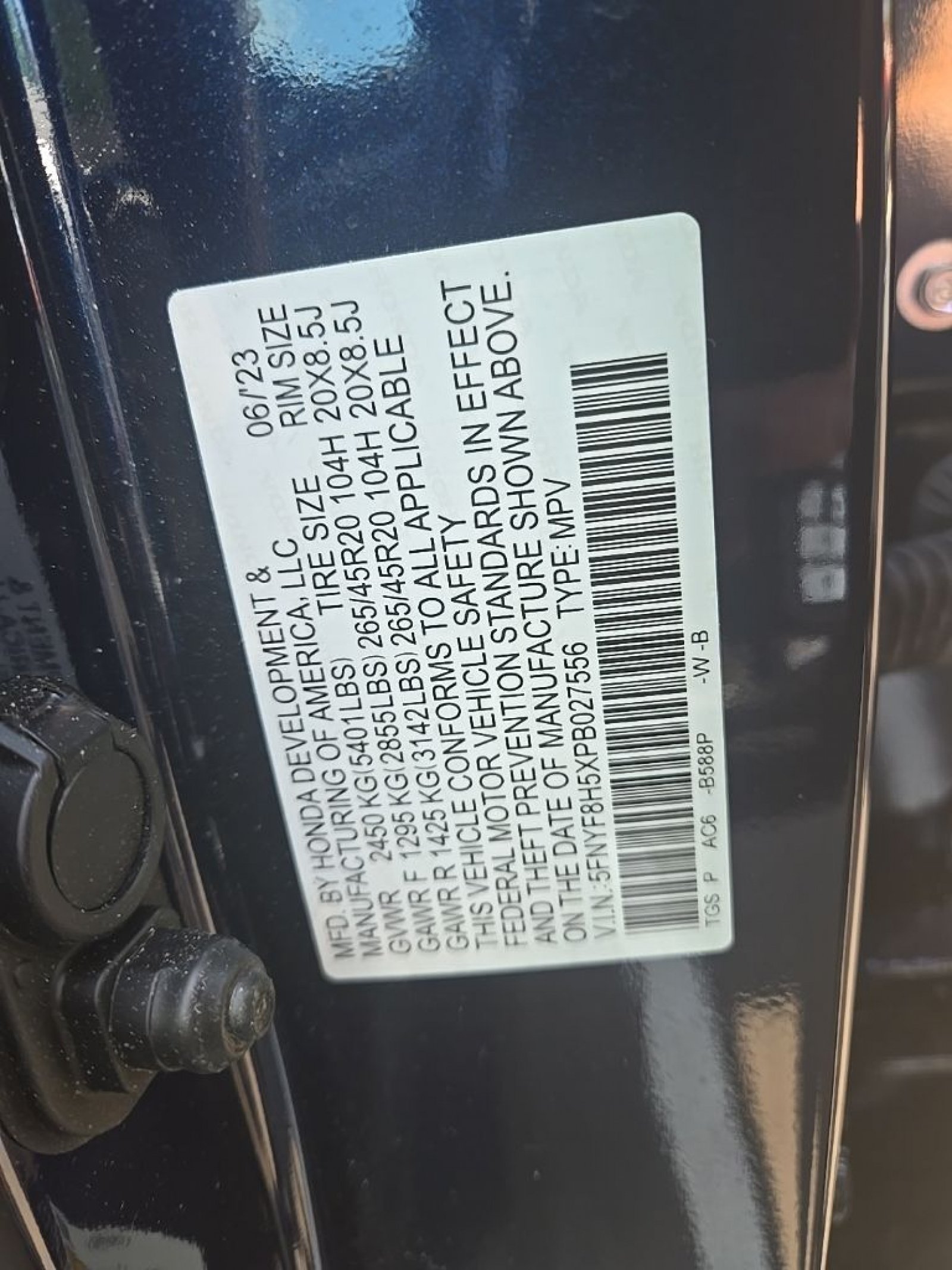 Certified Used 2023 Obsidian Blue Pearl Honda EX-L image 28
