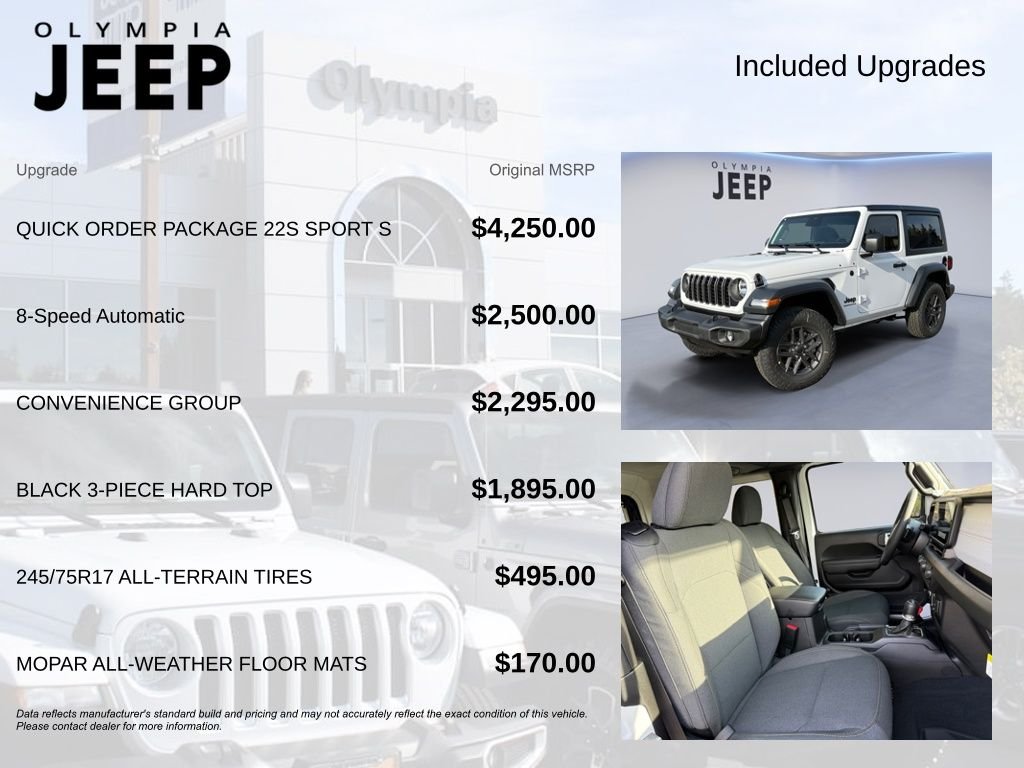 New 2026 Bright White Clear-Coat Exterior Paint Jeep Sport S image 4