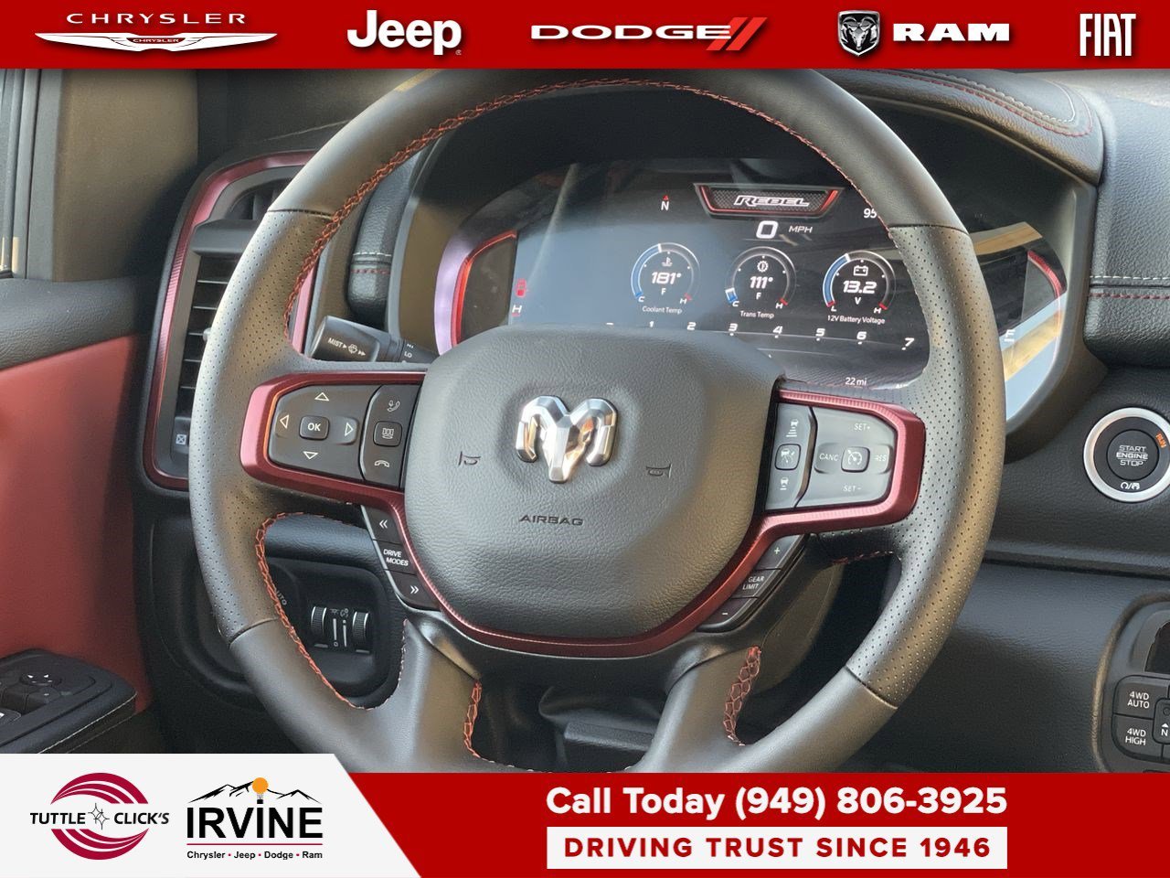 New 2026 Molten Red Pearl-Coat Exterior Paint RAM Rebel image 15