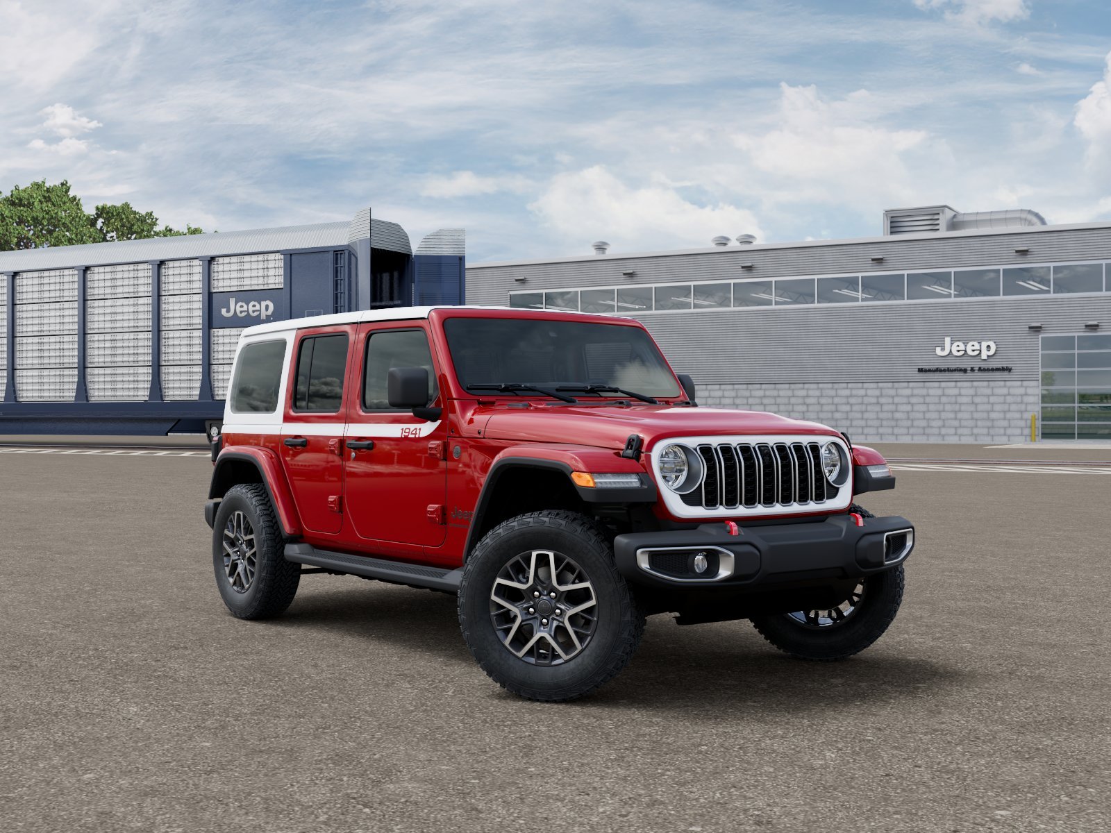 New 2026 Firecracker Red Clear-Coat Exterior Paint Jeep Sahara image 3
