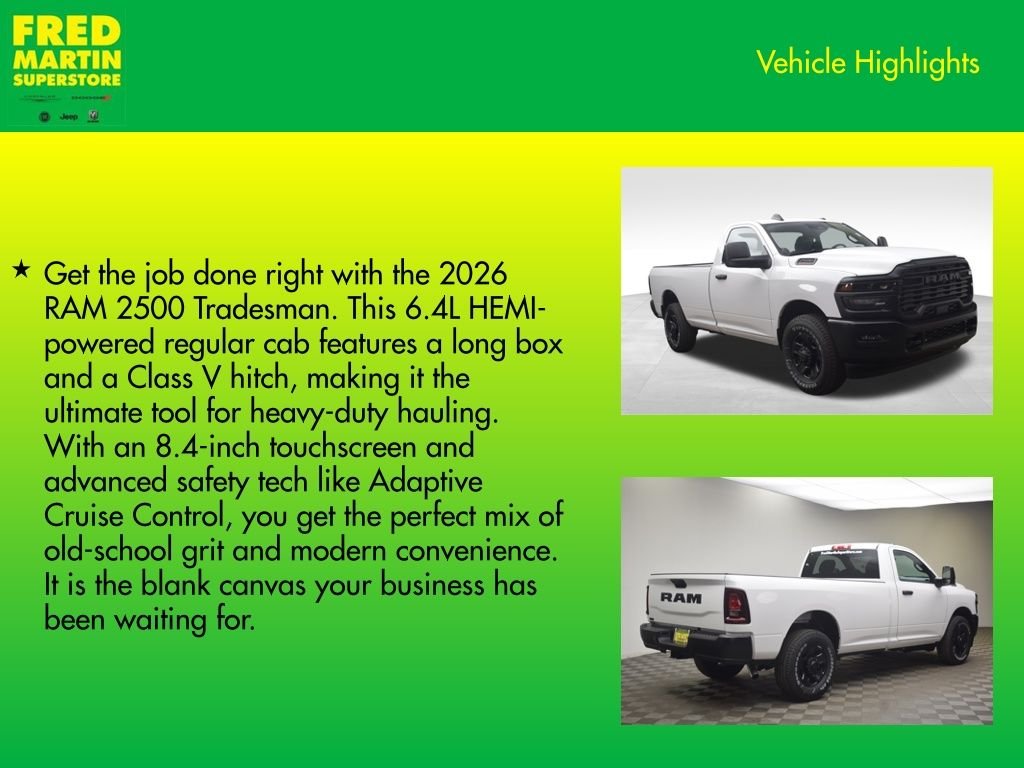 New 2026 Bright White Clear-Coat Exterior Paint RAM Tradesman image 7