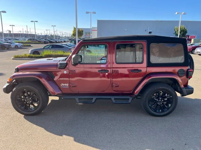 Used 2021 Snazzberry Pearlcoat Jeep Unlimited Sahara image 6