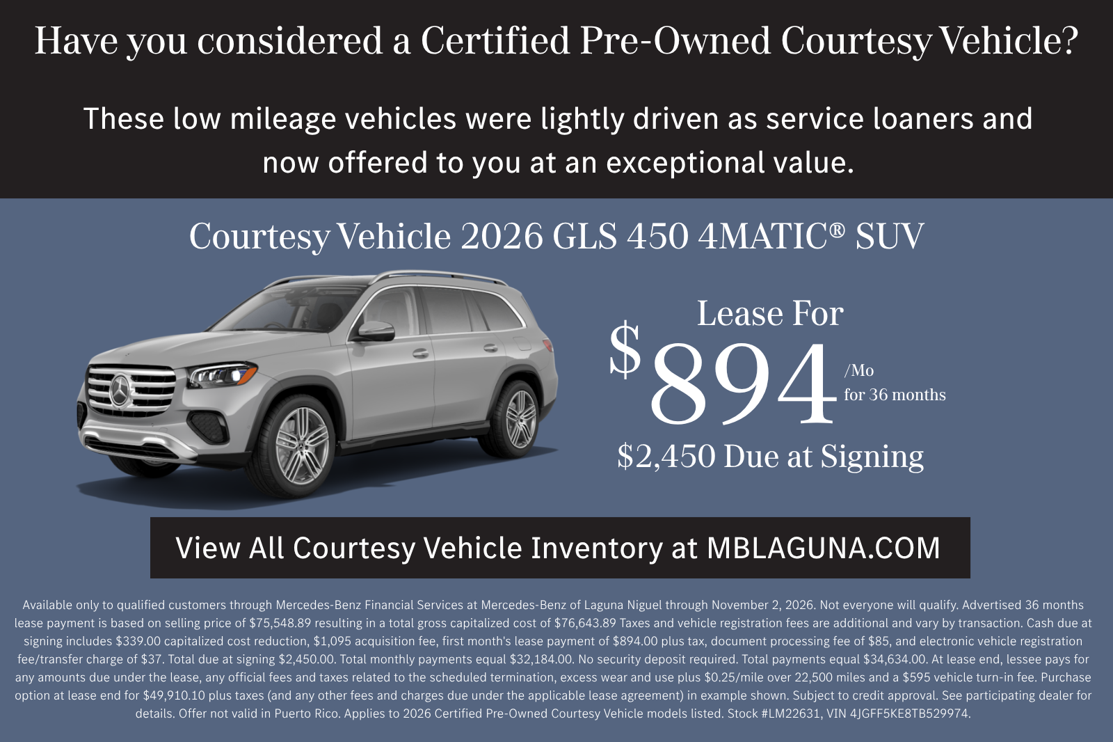 Certified Used 2026 Black Mercedes-Benz GLS 450 image 4
