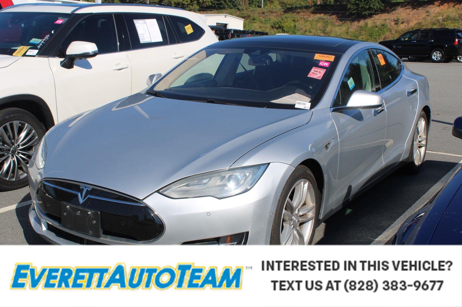 Used 2015 Midnight Silver Metallic Tesla 70D image 1