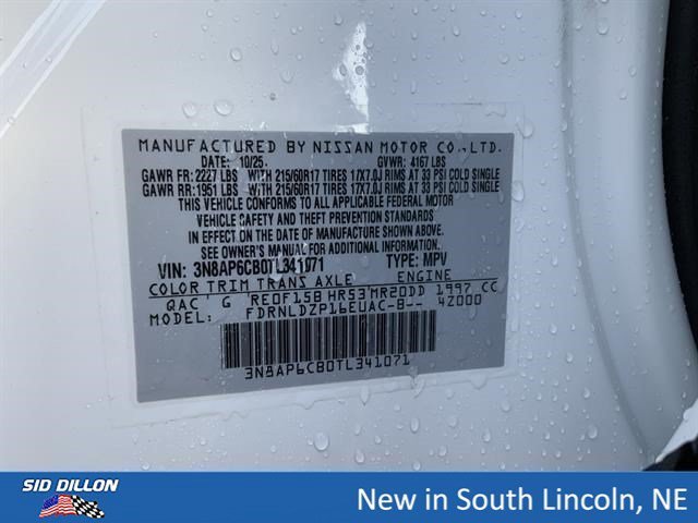New 2026 Aspen White Tricoat Nissan SV image 12