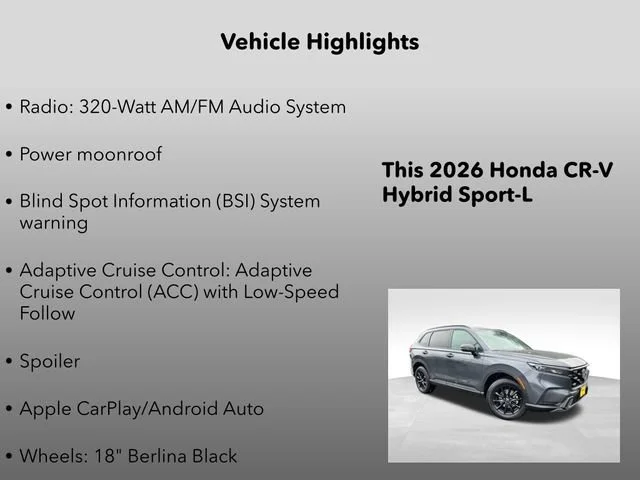 New 2026 Meteorite Gray Metallic Honda Sport-L image 5