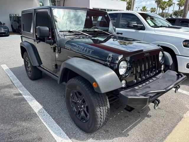 Used 2017 Black Clearcoat Jeep Willys Wheeler image 2