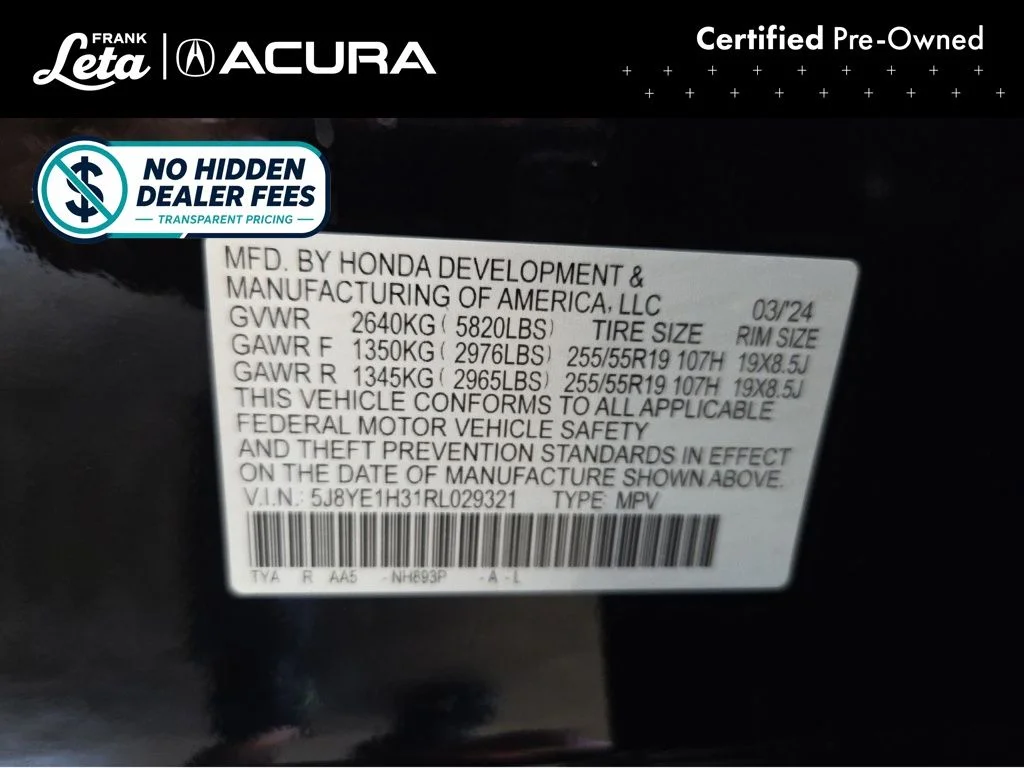 Used 2024 Black Acura 3.5L image 28