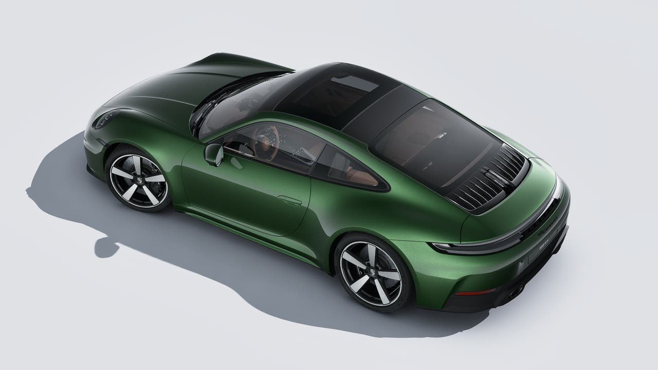 New 2027 Oak Green Metallic Neo Porsche Carrera 4S image 4